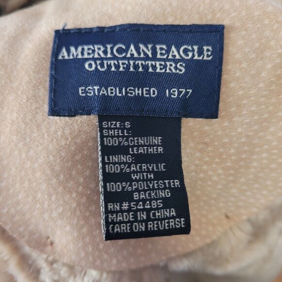 Vintage 90s American Eagle Penny Lane Suede Jacket Sherpa Lined Afghan Boho S - Picture 2 of 8